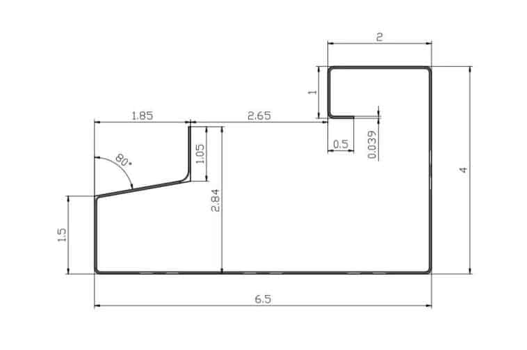 fascia gutter profile drawing