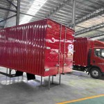 Готовый стальной профиль борта вагона, изготовленный на машине Beli RollForming.