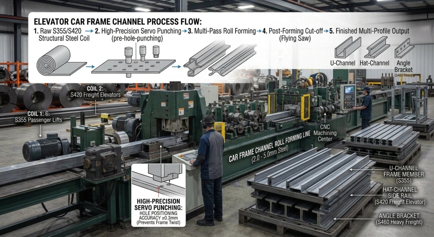 Elevator Car Frame Channel Roll Forming Machine.png