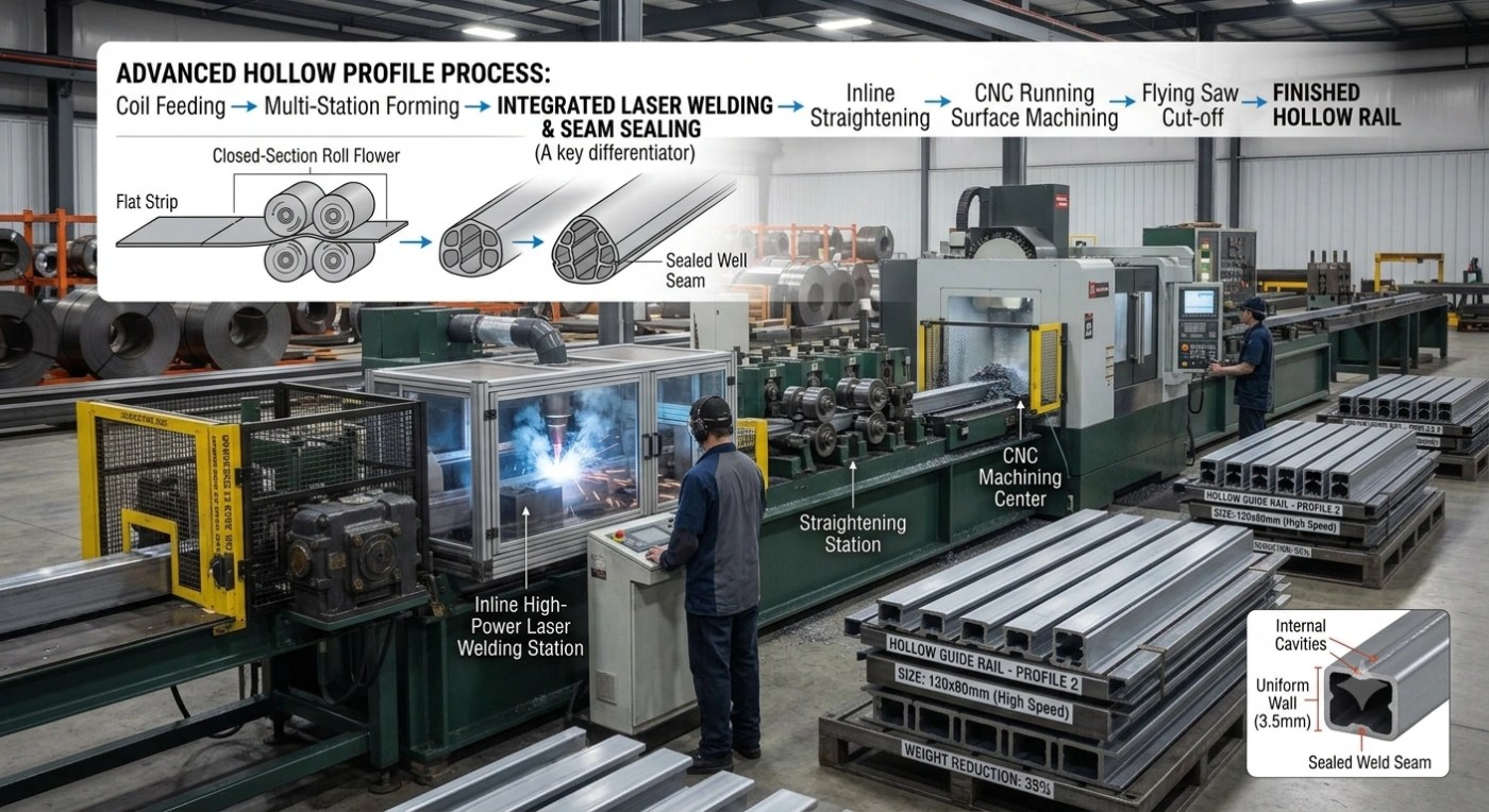 Hollow Guide Rail Roll Forming Machine