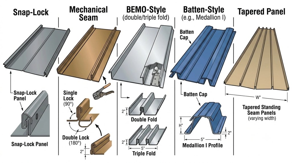 Standing Seam Profile Types_ What Your Machine Must Produce