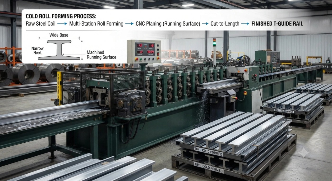 T Guide Rail Roll Forming Machine